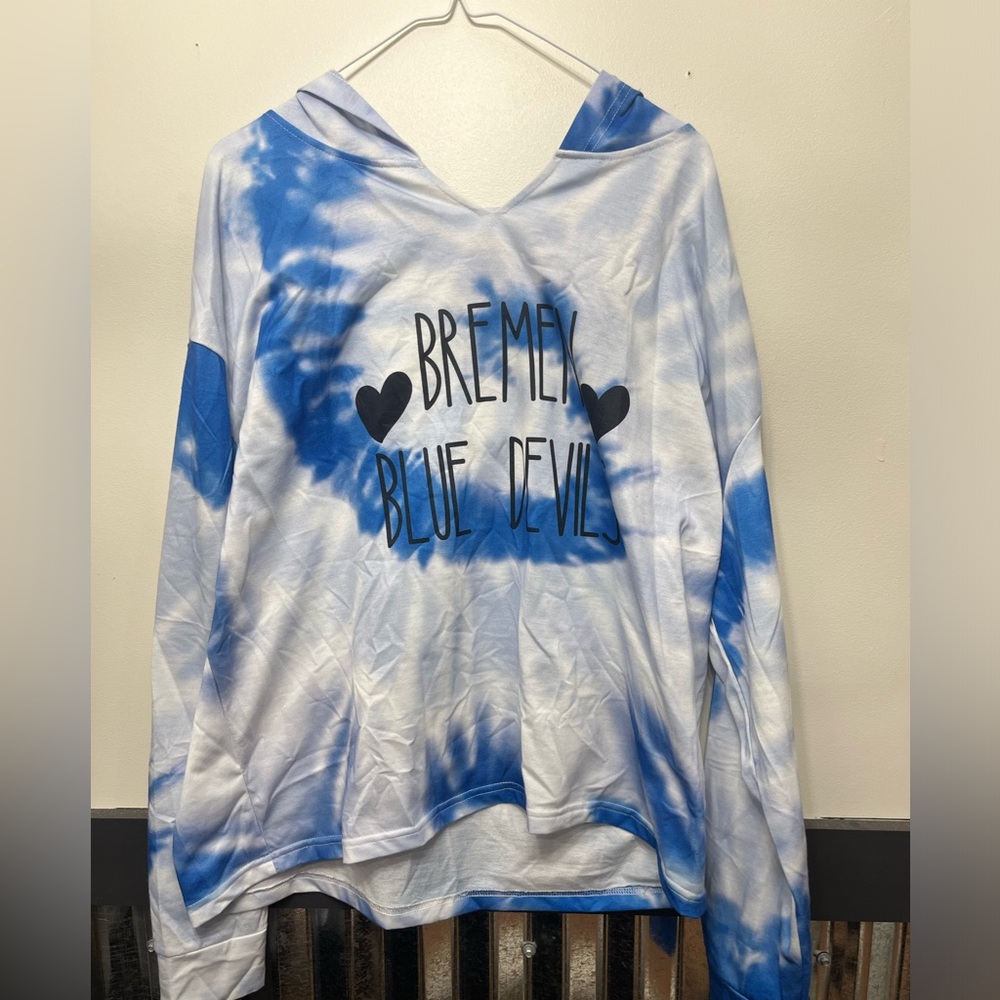 Bremen Blue Devils Blue Tie-dye Long Sleeve Top